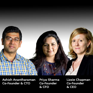 Lizzie Chapman, Priya Sharma & Ashish Anantharaman,Co-Founder & CEO, Co-Founder & CFO & Co-Founder & CTO Lizzie Chapman, Priya Sharma & Ashish Anantharaman,Co-Founder & CEO, Co-Founder & CFO & Co-Founder & CTO